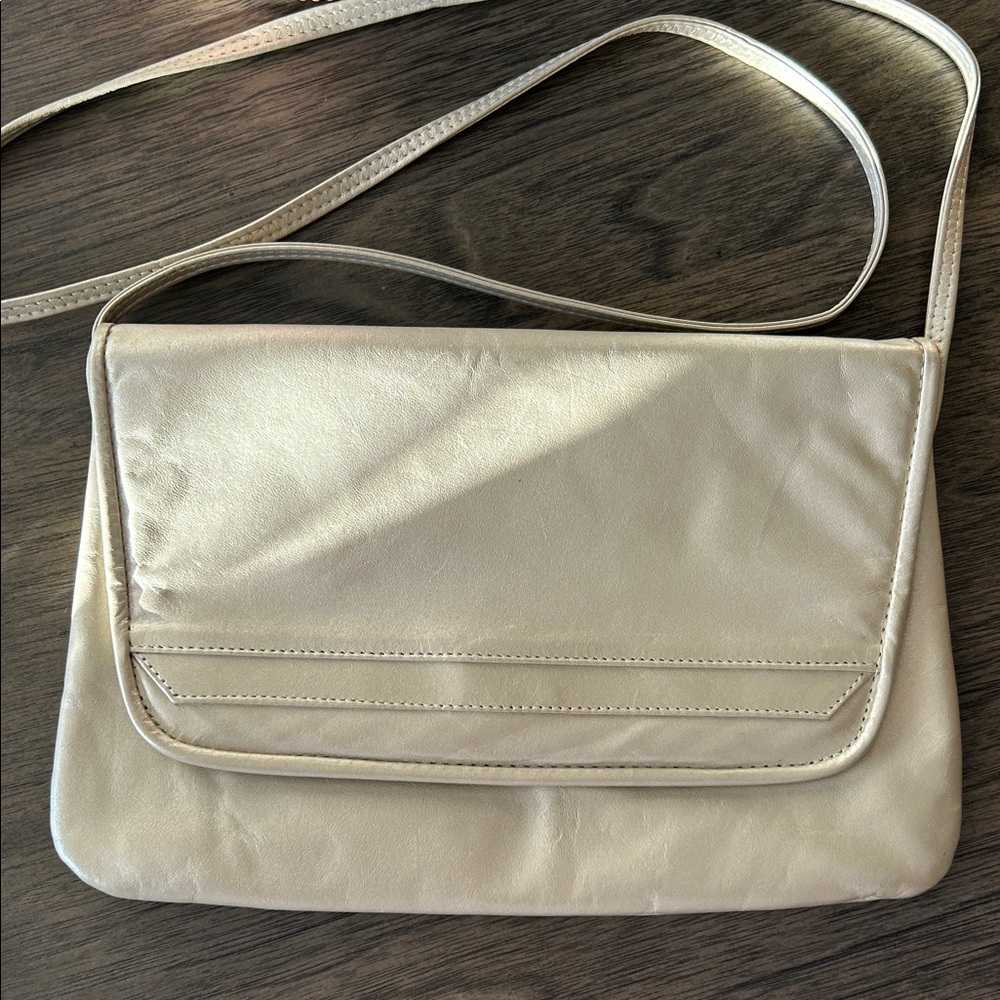 Vintage Gold Leather evening Bag